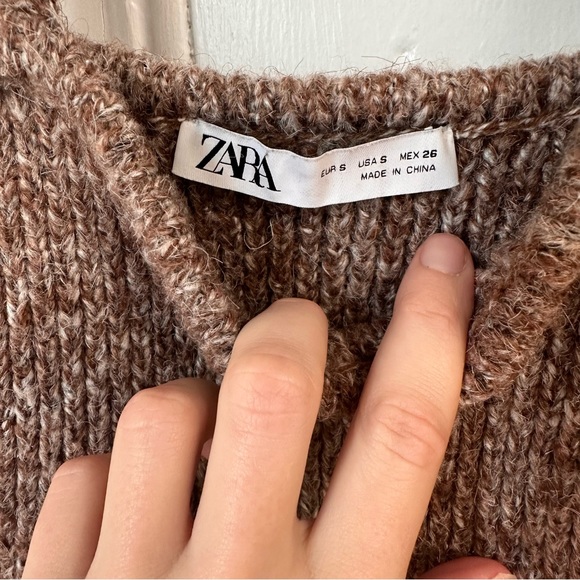Zara Knit Brown Tank Top - Picture 9 of 12